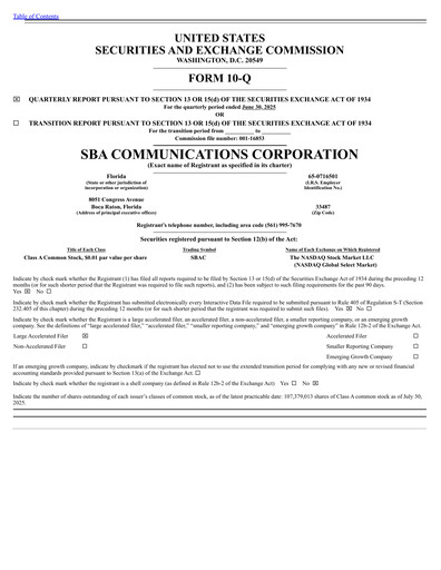 Thumbnail SBA Communications Quarterly Report 2025-q2