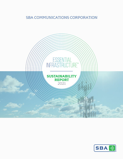 Thumbnail SBA Communications Sustainability Report 2021