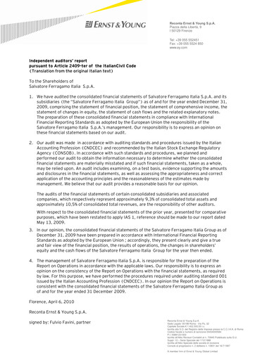 Vorschaubild Salvatore Ferragamo Jahresbericht 2009