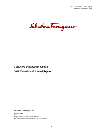 Vorschaubild Salvatore Ferragamo Jahresbericht 2011