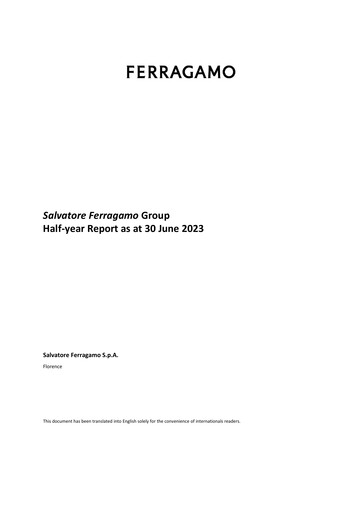 Miniature Salvatore Ferragamo Rapport semestriel 2023-h1