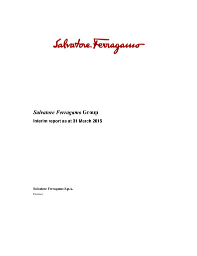 Thumbnail Salvatore Ferragamo Quarterly Report 2015-q1