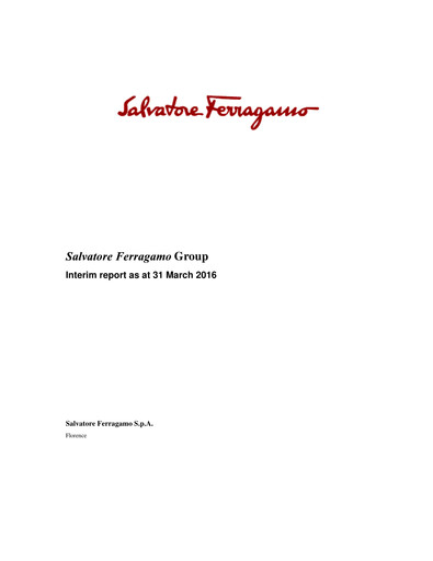 Thumbnail Salvatore Ferragamo Quarterly Report 2016-q1