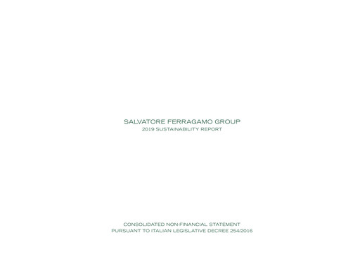 Thumbnail Salvatore Ferragamo Sustainability Report 2019