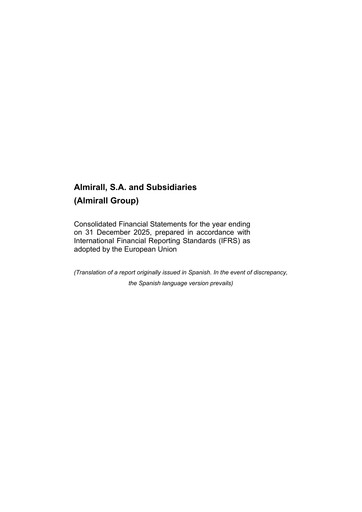 Thumbnail Almirall Financial Statement 2025