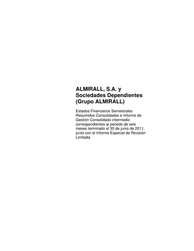 Thumbnail Almirall Financial Statement 2011-h1