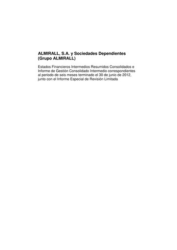 Thumbnail Almirall Financial Statement 2012-h1