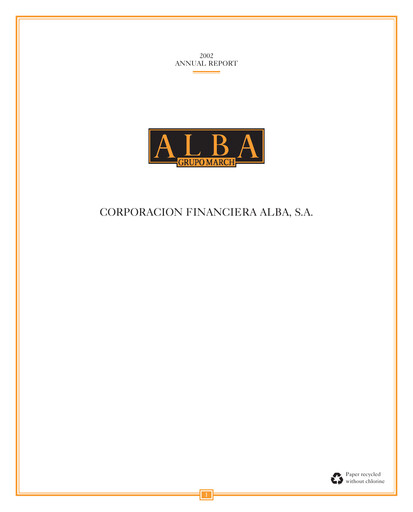 Thumbnail Corporación Financiera Alba Annual Report 2002