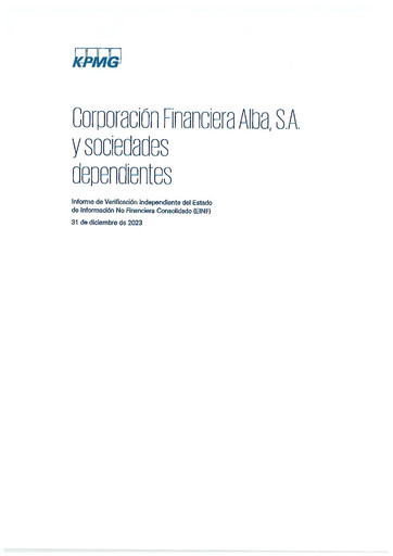 Vorschaubild Corporación Financiera Alba Nachhaltigkeitsbericht 2023