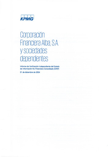 Vorschaubild Corporación Financiera Alba Nachhaltigkeitsbericht 2024