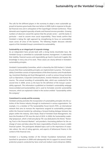 Vorschaubild Vontobel Nachhaltigkeitsbericht 2009