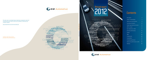 Miniature CIE Automotive
 Rapport annuel 2012