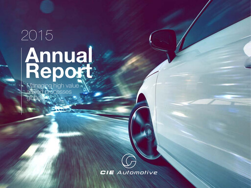 Miniature CIE Automotive
 Rapport annuel 2015