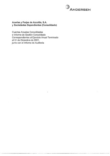 Thumbnail CIE Automotive
 Financial Statement 2001