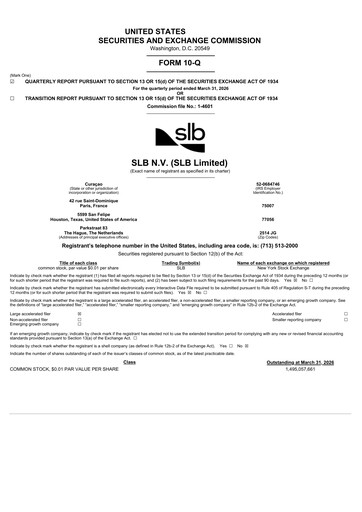 Thumbnail SLB (Schlumberger) Quarterly Report 2026-q1