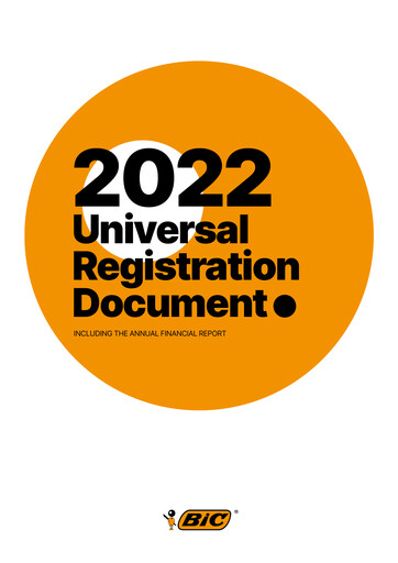 Miniature BIC Document d'enregistrement universel 2022