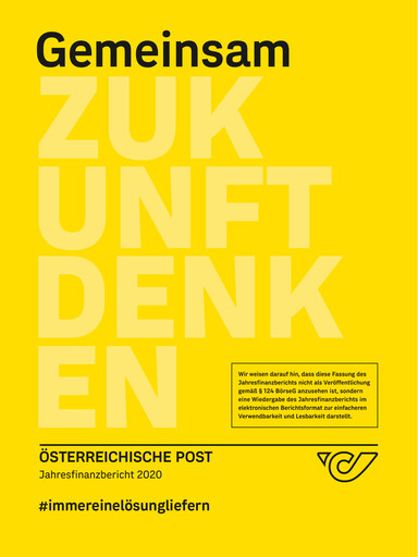 Vorschaubild Österreichische Post
 Finanzmitteilung 2020