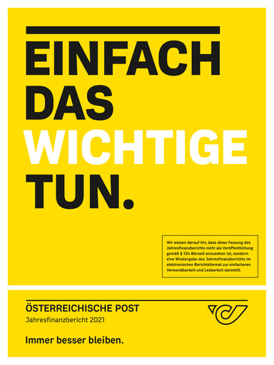 Vorschaubild Österreichische Post
 Finanzmitteilung 2021