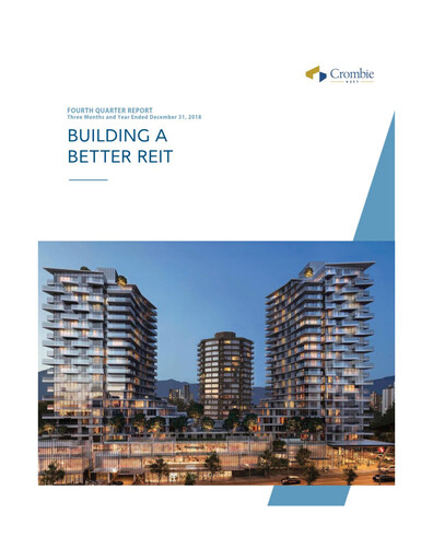 Thumbnail Crombie Real Estate Investment Trust Financial Report 2018
