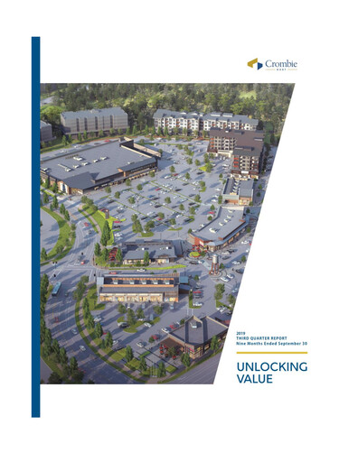 Thumbnail Crombie Real Estate Investment Trust Quarterly Report 2019-q3