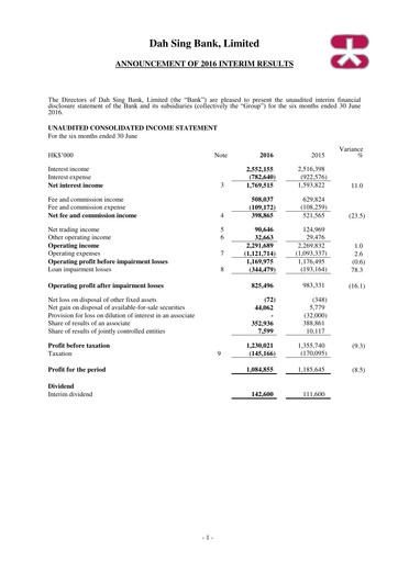 Vorschaubild Dah Sing Banking Group Halbjahresbericht 2016-h1