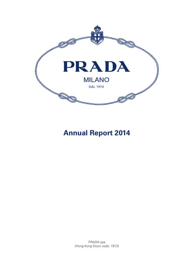 Thumbnail Prada Annual Report 2014