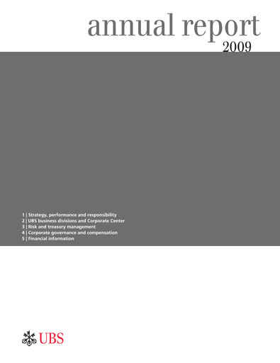 Thumbnail UBS Annual Report 2009