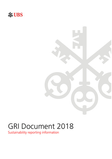 Miniature UBS Rapport ESG 2018