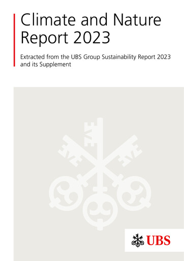 Miniature UBS Rapport ESG 2023