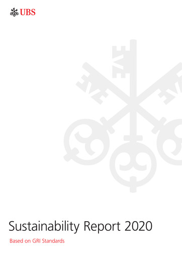Thumbnail UBS Sustainability Report 2020