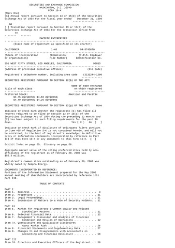 Thumbnail Sempra Annual Report 1999