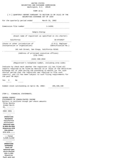 Vorschaubild Sempra Quartalsbericht 2002-q1