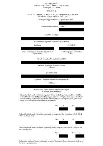 Vorschaubild Sempra Quartalsbericht 2005-q3