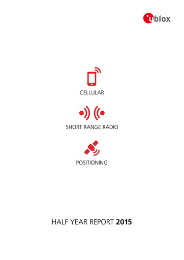 Thumbnail u-blox
 Half-year Report 2015-h1