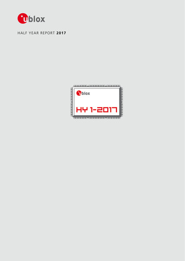 Thumbnail u-blox
 Half-year Report 2017-h1