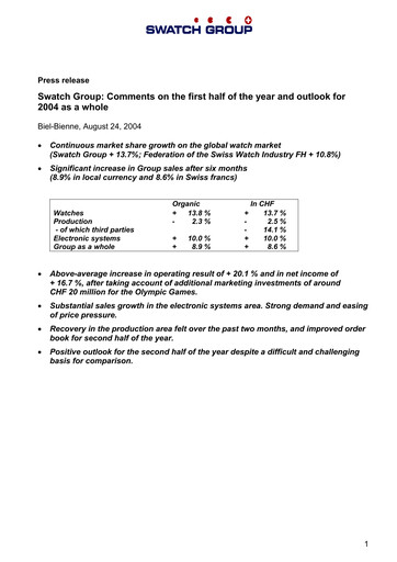 Miniature Swatch Rapport semestriel 2004-h1
