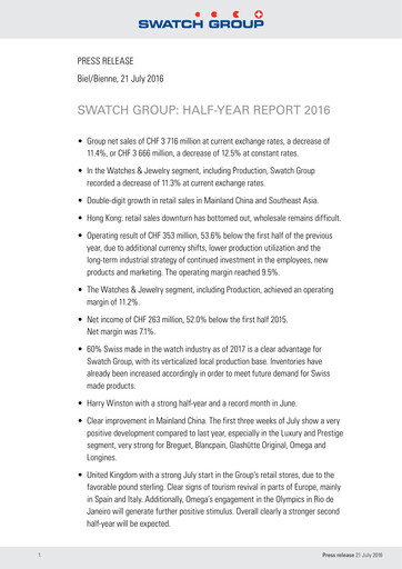 Miniature Swatch Rapport semestriel 2016-h1