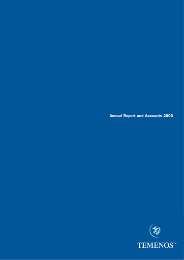 Thumbnail Temenos Annual Report 2003