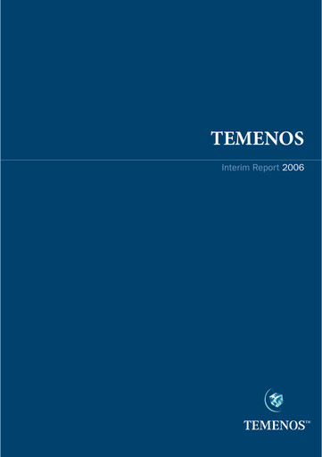 Thumbnail Temenos Half-year Report 2006-h1