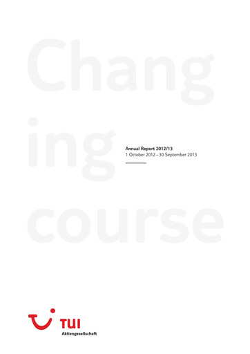 Thumbnail TUI Annual Report 2013