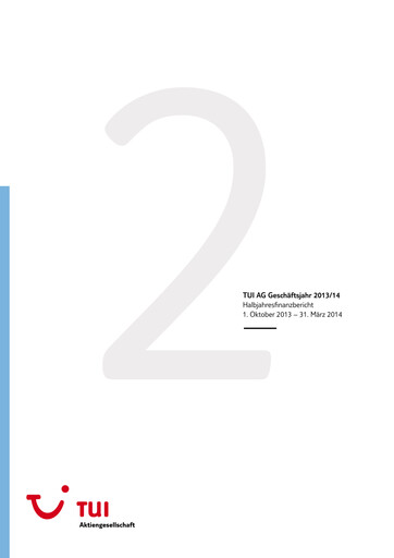 Vorschaubild TUI Finanzbericht 2014-h1