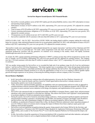 Thumbnail ServiceNow Quarterly Report 2023-q2
