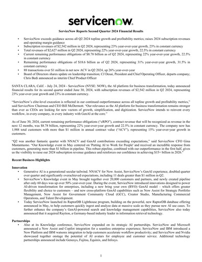 Thumbnail ServiceNow Quarterly Report 2024-q2