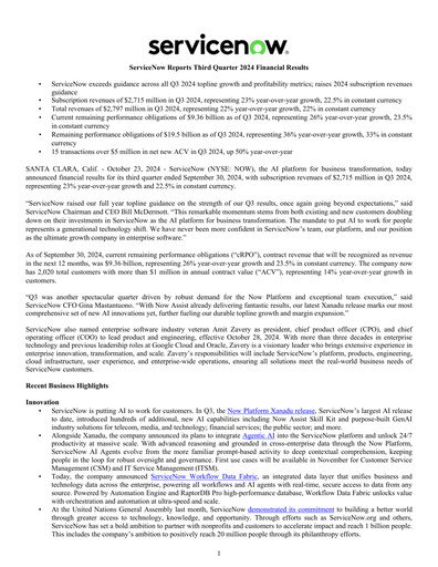 Thumbnail ServiceNow Quarterly Report 2024-q3