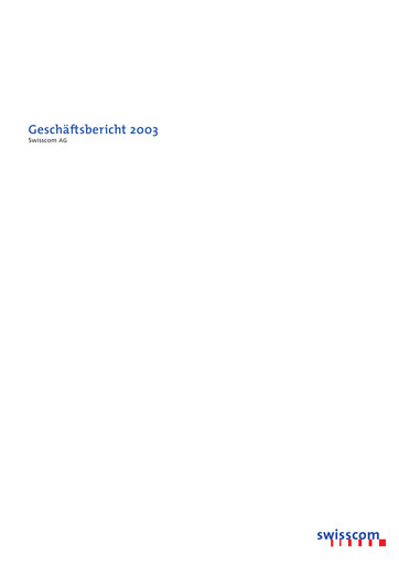 Thumbnail Swisscom Annual Report 2003