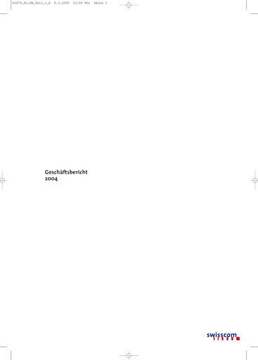 Thumbnail Swisscom Annual Report 2004