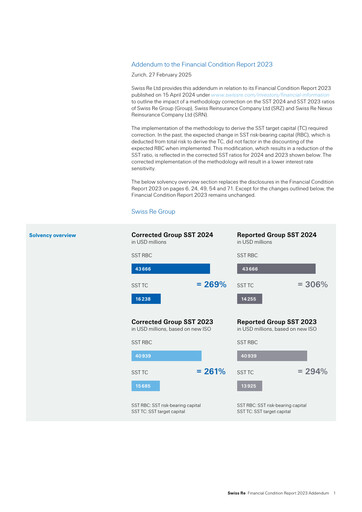 Vorschaubild Swiss Re Finanzmitteilung 2023