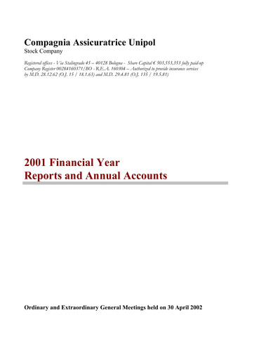 Thumbnail Unipol Assicurazioni Annual Report 2001