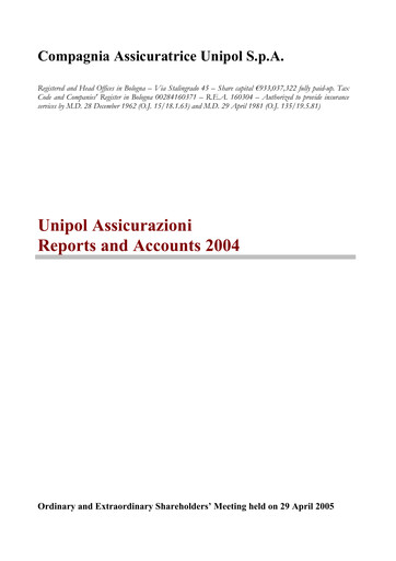 Thumbnail Unipol Assicurazioni Annual Report 2004