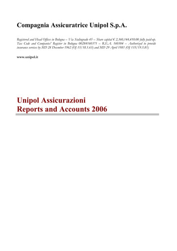 Thumbnail Unipol Assicurazioni Annual Report 2006